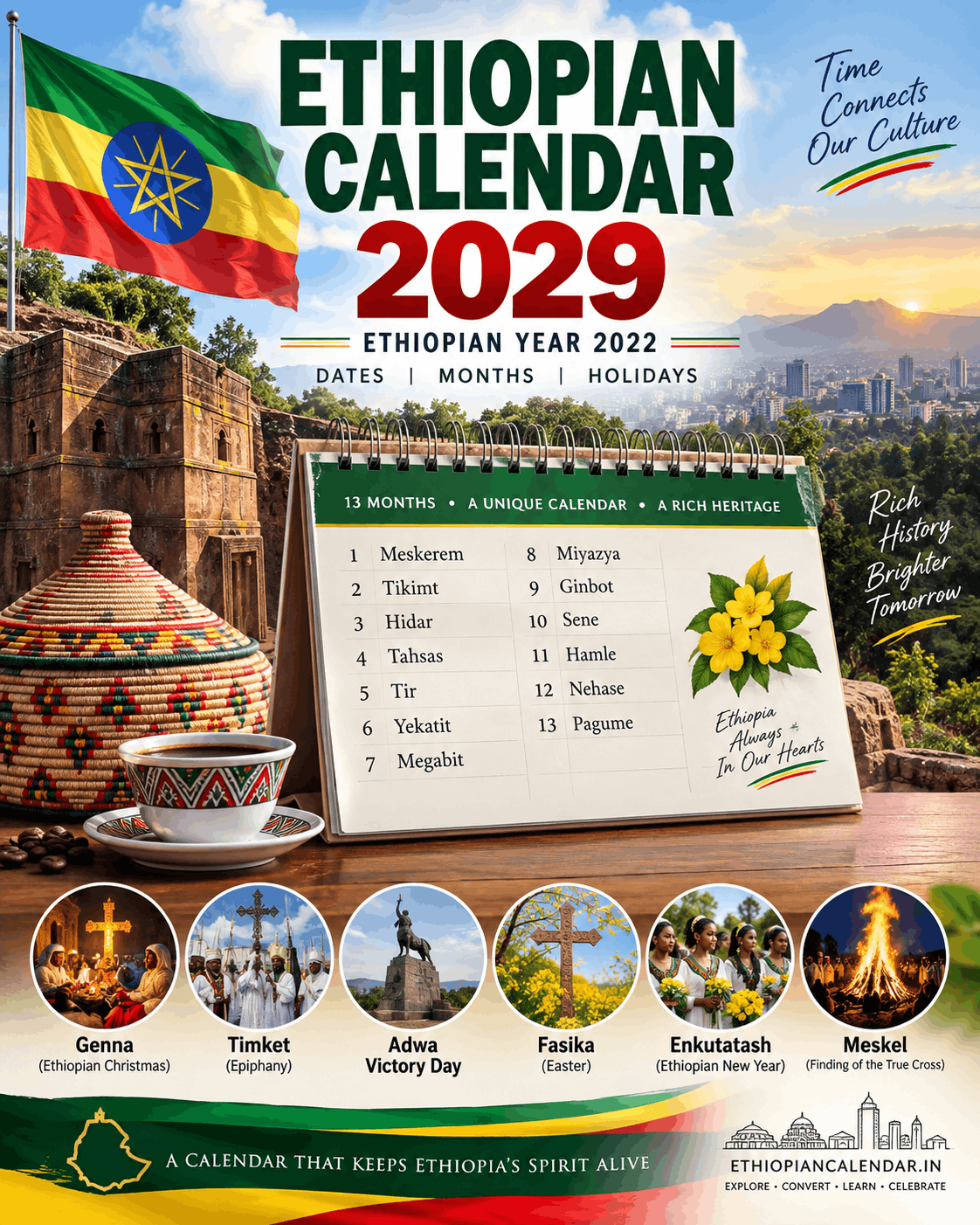 Ethiopian Calendar 2029