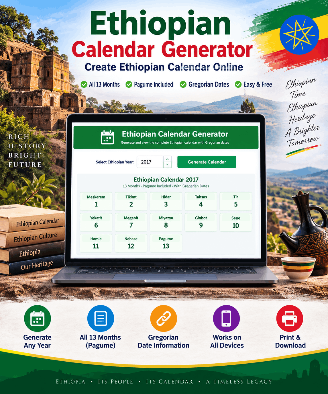 Ethiopian Calendar Generator